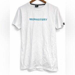 Monastery Couture Eland White Logo T-Shirt Luxury Streetwear Size S
